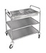 Fusion basic Serveerwagen 855 x 535 x (h)940 mm uitw. 3 bladen roestvrijstaal - Fusion Basic