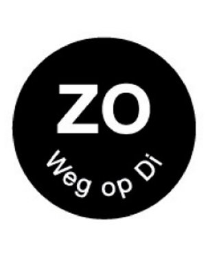 Sticker permanent 'zo weg op di' 19 mm 1000/rol - Daymark | prijs & verp per 12 stuks