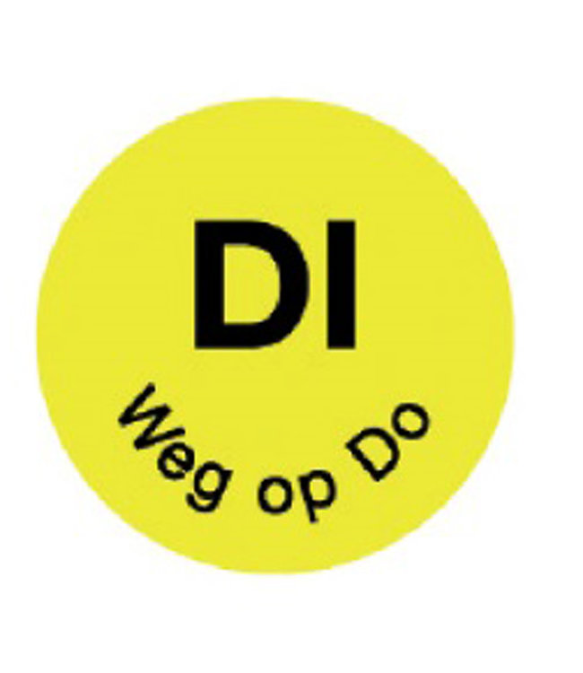 Sticker permanent 'di weg op do' 19 mm 1000/rol - Daymark | prijs & verp per 12 stuks