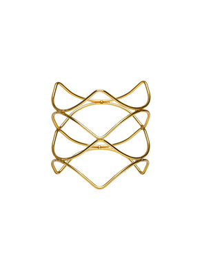 Sans Marque Buffet verhoger anti-slip goud 210 x 210 x 200 mm | prijs & verp per 6 stuks