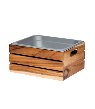 Sans Marque Buffetkistje 1/2GN 325 x 265 x 123 mm - Acacia hout