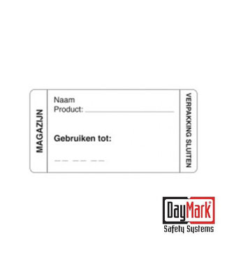 Sticker afwasbaar magazijn 250/rol - Daymark