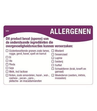 Sticker makkelijk verwijderbaar multi allergeen 500/rol - Daymark