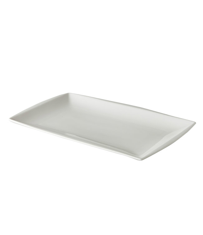 Bord rechthoekig 303 x 200 mm off white - QFC | prijs & verp per 3 stuks