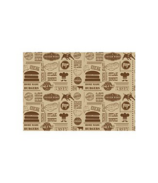 Sans Marque Vetvrij papier 'Steak House Design' 350 x 250 mm | prijs & verp per 1000 stuks