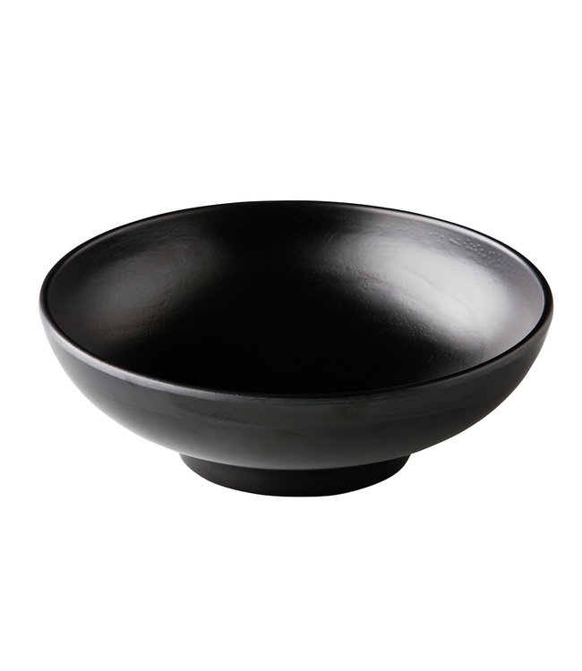 Schaal rond zwart 225 mm Zen zwart melamine - Asia | prijs & verp per 6 stuks