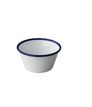 Kom 125 mm wit emaille-look - Melamine | prijs & verp per 12 stuks