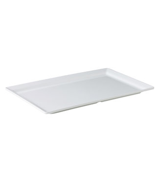 Serveerplateau met smalle rand wit 2/4GN 530 x 170 x 30 mm - Melamine | prijs & verp per 3 stuks