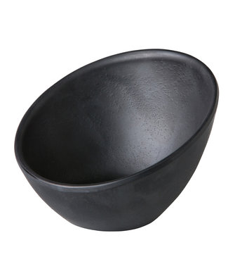 Kom schuin 100 mm zwart melamine - Asia | prijs & verp per 6 stuks