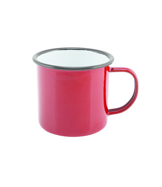 Sans Marque Mok rood 36 cl - Emaille | prijs & verp per 12 stuks