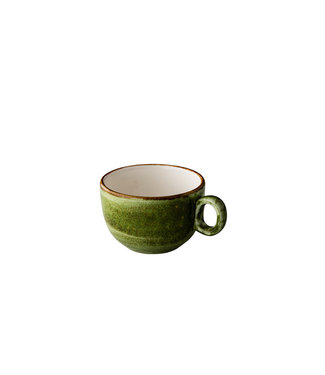 Q Authentic Cappuccinokop stapelbaar 20 cl - Jersey groen | prijs & verp per 6 stuks