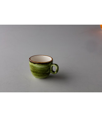 Espressokop stapelbaar 8 cl - Jersey groen | prijs & verp per 6 stuks