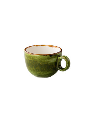 Q Authentic Koffiekop latte stapelbaar 35 cl - Jersey groen | prijs & verp per 6 stuks