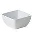 Kom vierkant gebogen wit 89 x 89 x 45 mm - Melamine | prijs & verp per 12 stuks