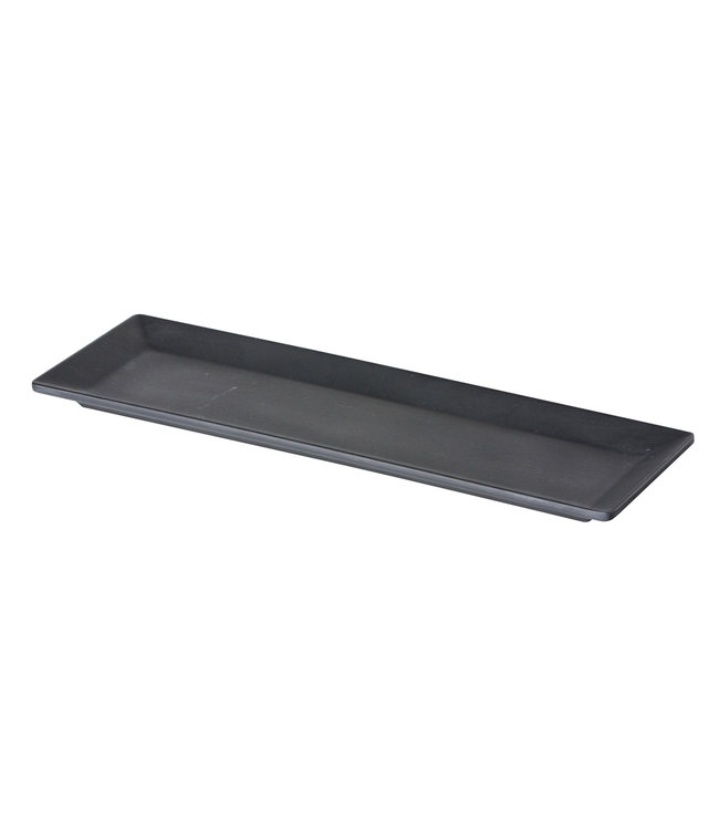 Bord rechthoekig smal 310 mm zwart melamine - Asia | prijs & verp per 6 stuks