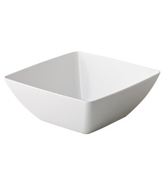 Kom vierkant gebogen wit 190 x 190 x 100 mm - Melamine | prijs & verp per 6 stuks