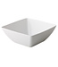 Kom vierkant gebogen wit 190 x 190 x 100 mm - Melamine | prijs & verp per 6 stuks