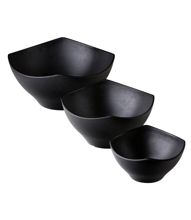 Schaal Zen Square 210 mm zwart - Melamine | prijs & verp per 6 stuks