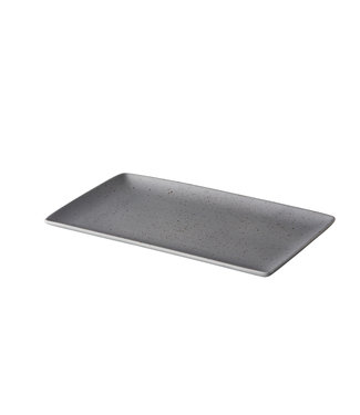 Q Authentic Bord rechthoekig mat grijs 190 x 335 mm - Tinto | prijs & verp per 6 stuks