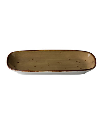 Q Authentic Bord rechthoekig reactive sand 247 x 154 mm - Q Authentic | prijs & verp per 3 stuks