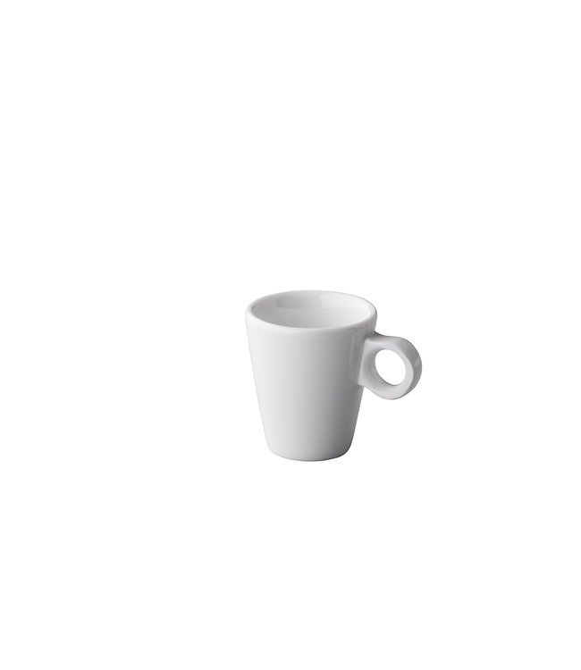 Espressokop conisch 7 cl wit - Q Basic | prijs & verp per 12 stuks