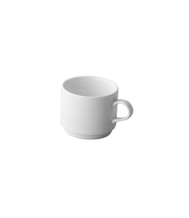 Koffiekop stapelbaar 18 cl wit - Q Basic | prijs & verp per 12 stuks
