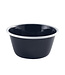 Sans Marque Ovenschaal rond diep zwart/wit 120 mm - Emaille  | prijs & verp per 12 stuks