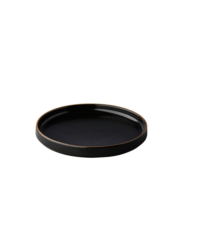 Bord Japan zwart 200 mm | prijs & verp per 6 stuks