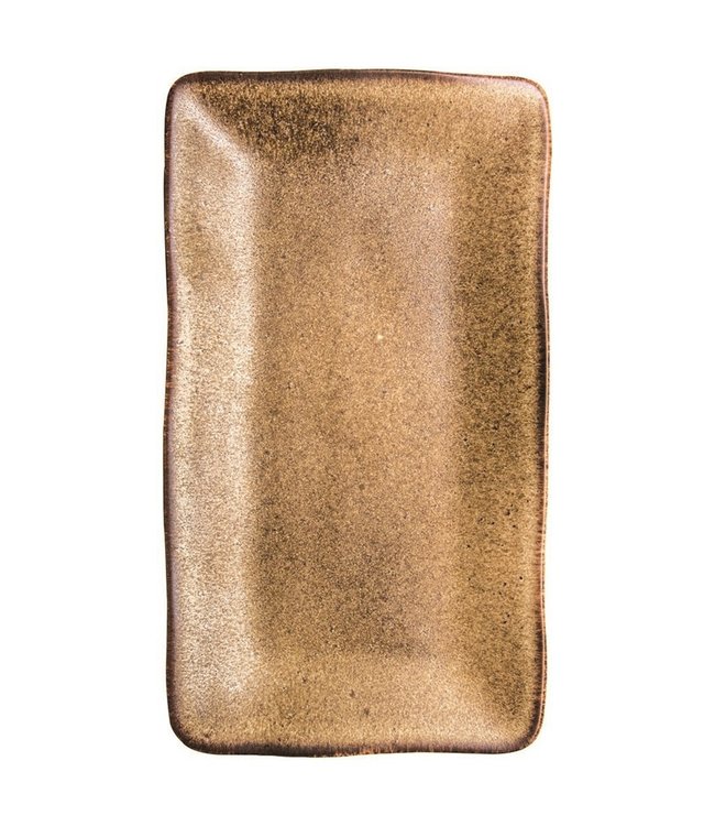 Bord rechthoekig 275 x 155 mm Stone Brown - Q Authentic | prijs & verp per 6 stuks