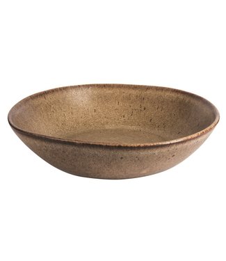 Q Authentic Bord pasta/soep 220 mm Stone Brown - Q Authentic | prijs & verp per 6 stuks