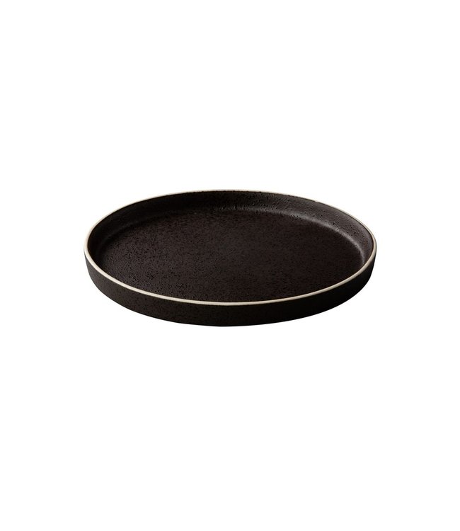 Bord 220 mm opstaande rand tweezijdig zwart - Bristol | prijs & verp per 4 stuks