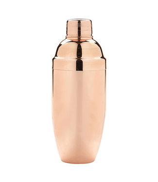 Sans Marque Cocktailshaker - Cobbler shaker 50 cl 3-dlg koper