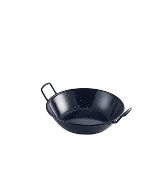 Sans Marque Wokpan zwart 220 mm - Emaille | prijs & verp per 6 stuks