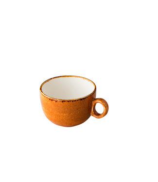Q Authentic Koffiekop stapelbaar 16 cl - Jersey oranje | prijs & verp per 6 stuks