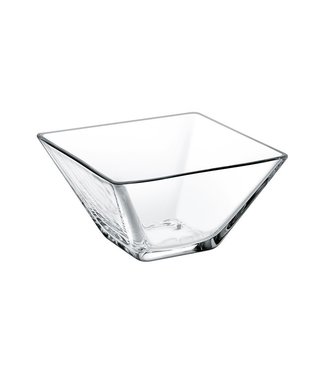 Sans Marque Kom vierkant 105 mm - Glas | prijs & verp per 6 stuks
