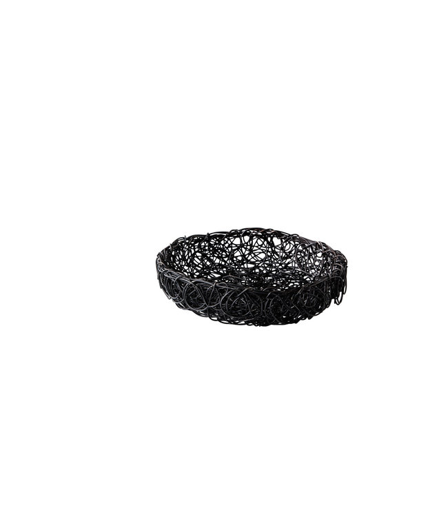 Broodmand zwart Ø160 x 50 mm - Roestvrijstaal