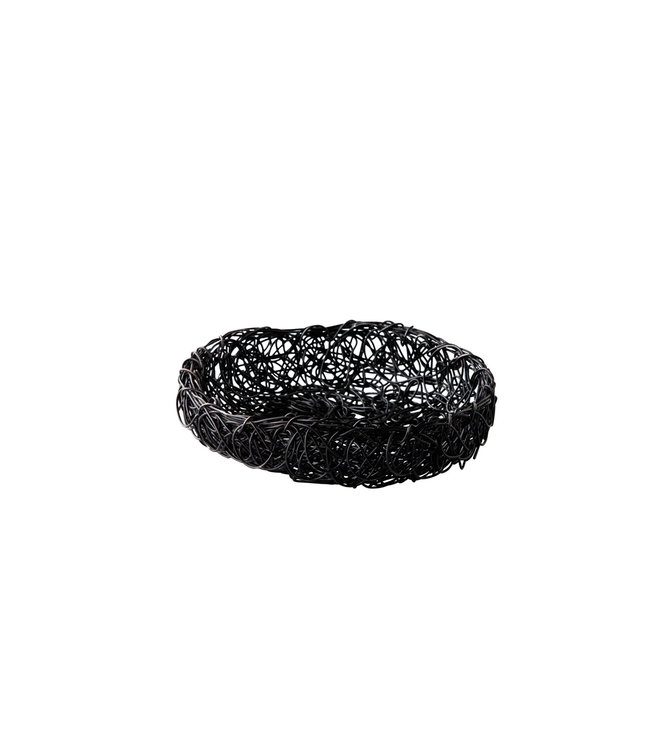 Broodmand zwart Ø200 x 50 mm - Roestvrijstaal