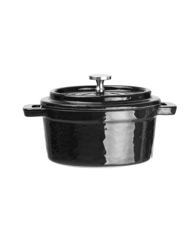 Braadpan mini rond 24 cl 100 x 75 mm zwart gietijzer - Fusion basic