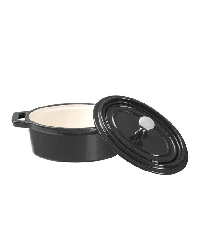 Braadpan mini ovaal 31,5 cl 94 x 155 x 49 mm zwart gietijzer - Fusion basic