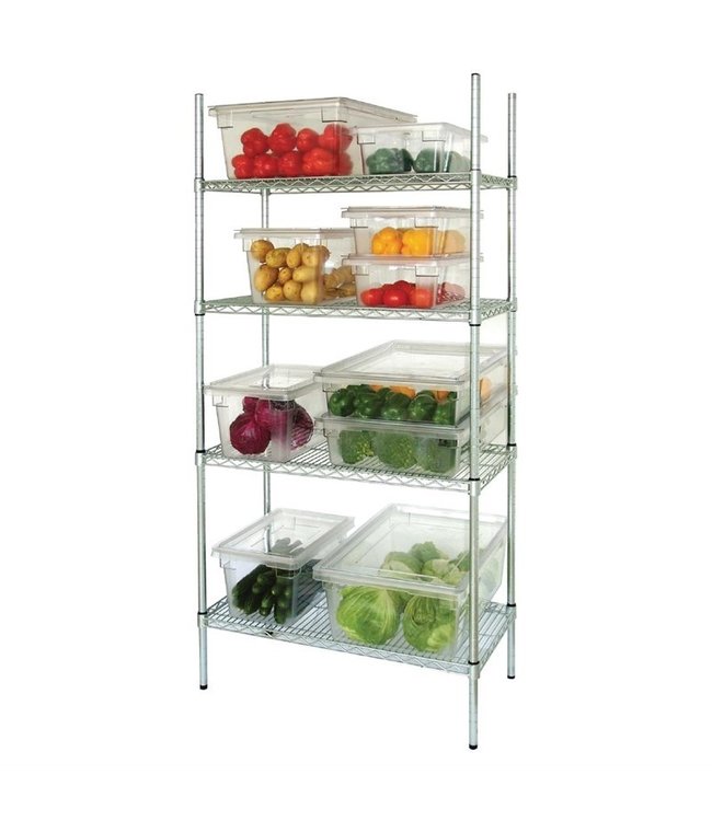 Voorraadrek met 4 schappen (div afm: 915-1830 x 457 mm) - Fusion basic