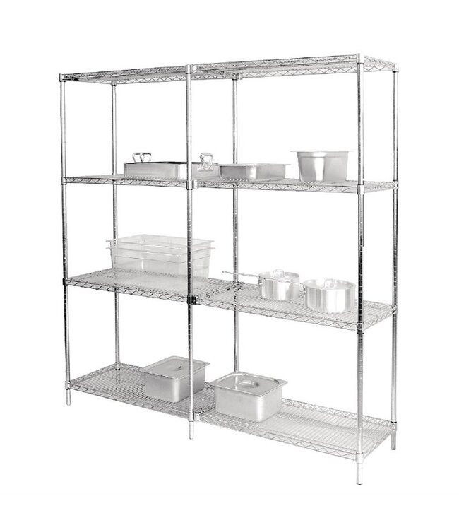 Schappen voor Fusion basic voorraadrekken 1220 x 610 mm chroom - Fusion basic | prijs & verp per 2 stuks
