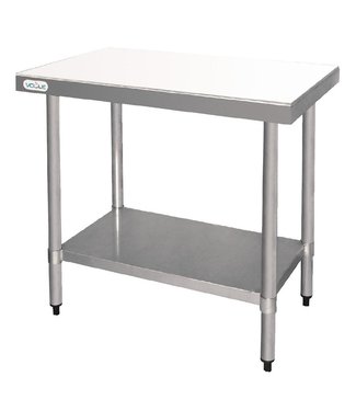 Fusion basic Snijtafel met HDPE snijplank 900 mm roestvrijstaal - Fusion basic