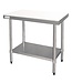 Fusion basic Snijtafel met HDPE snijplank 900 mm roestvrijstaal - Fusion basic