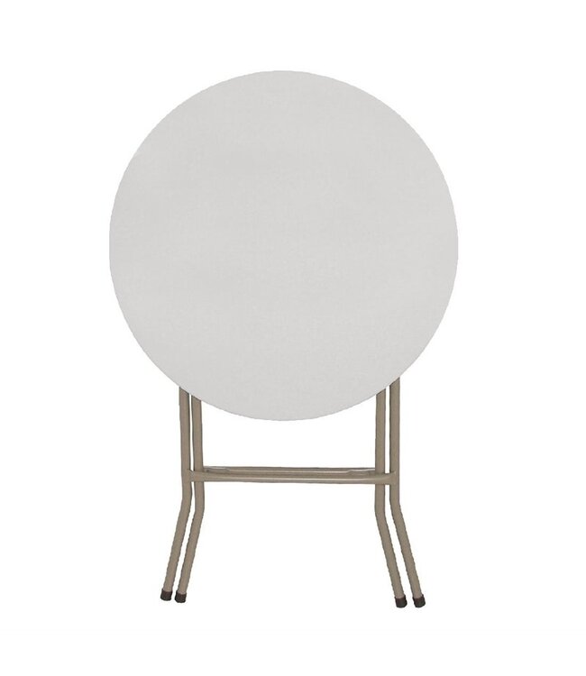 Tafel rond wit opklapbaar 600 x 735 mm - Staal