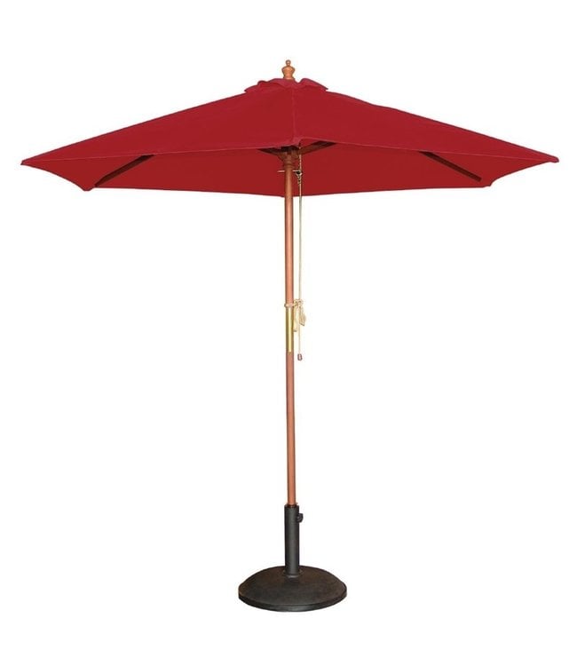 Parasol rond rood 3 mtr- Hout