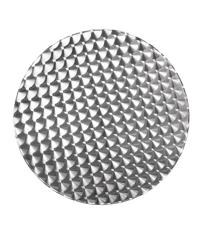 Tafel rond met kantelbaar roestvrijstalen blad 600 x 720 mm - Aluminium