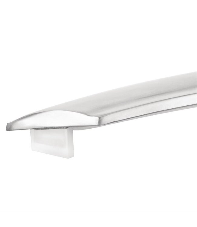 Tafel rond met kantelbaar roestvrijstalen blad 600 x 720 mm - Aluminium