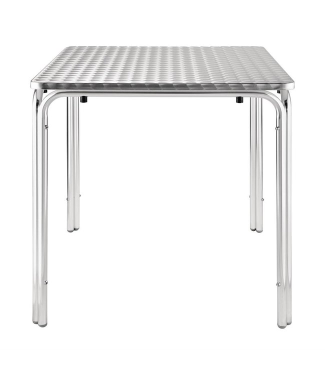 Tafel vierkant met roestvrijstalen blad 700 x 700 x 720 mm - Aluminium