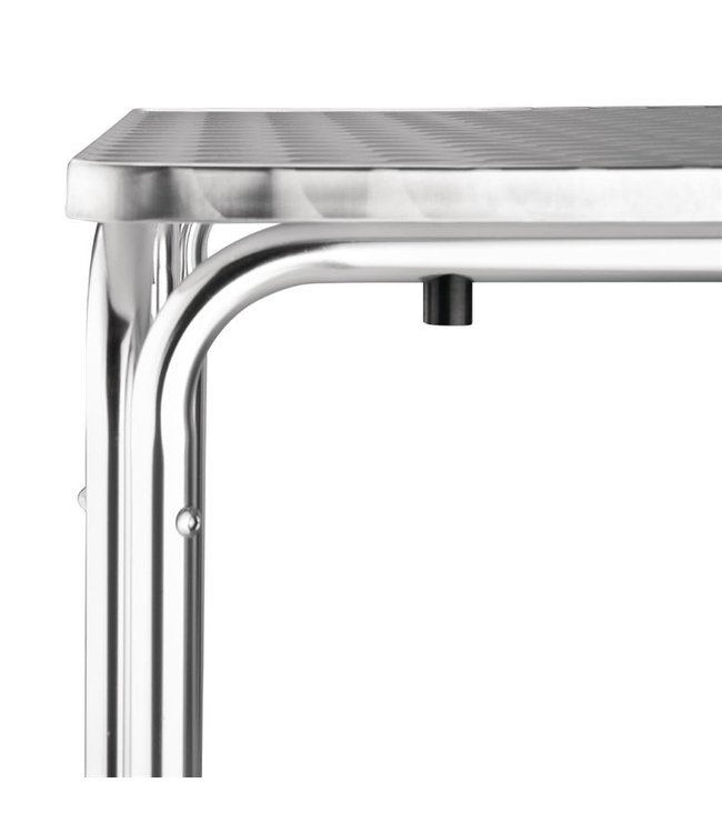 Tafel vierkant met roestvrijstalen blad 700 x 700 x 720 mm - Aluminium