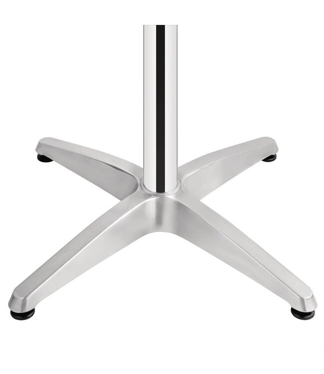 Statafel rond met roestvrijstalen blad 600 x 1050 mm - Aluminium